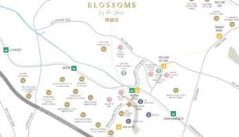 Blossoms By The Park condo location map